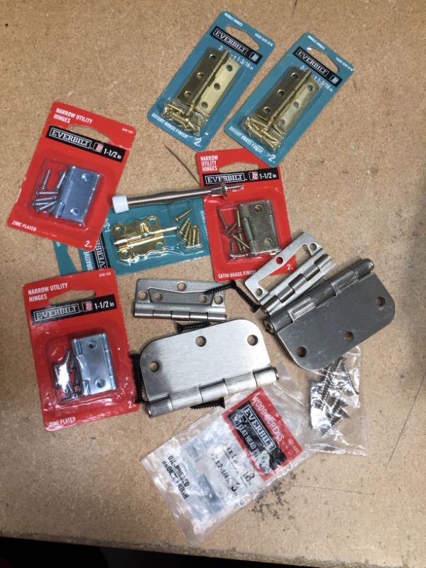 Photo 1 of **NON-REFUNDABLE**
ASSORTED BRAND, COLOR, SIZE DOOR HINGES