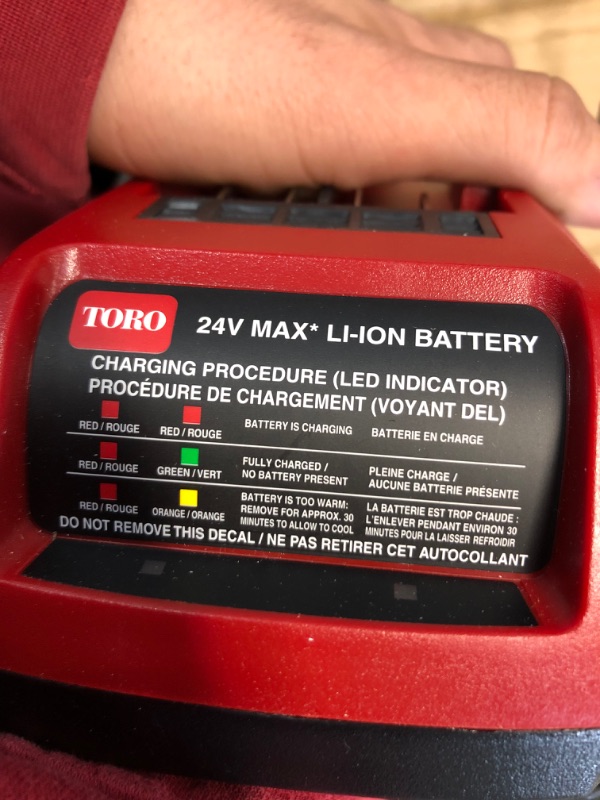 Photo 4 of Toro 88503 Li-ion Replacement Charger, 24-volt Max
