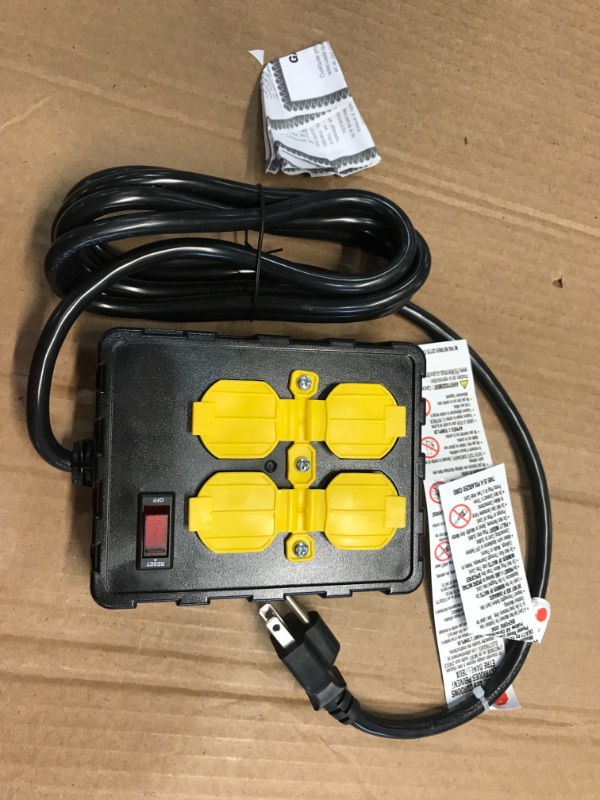 Photo 2 of TOWER MFG.CORP 4-Outlet Box, Black
