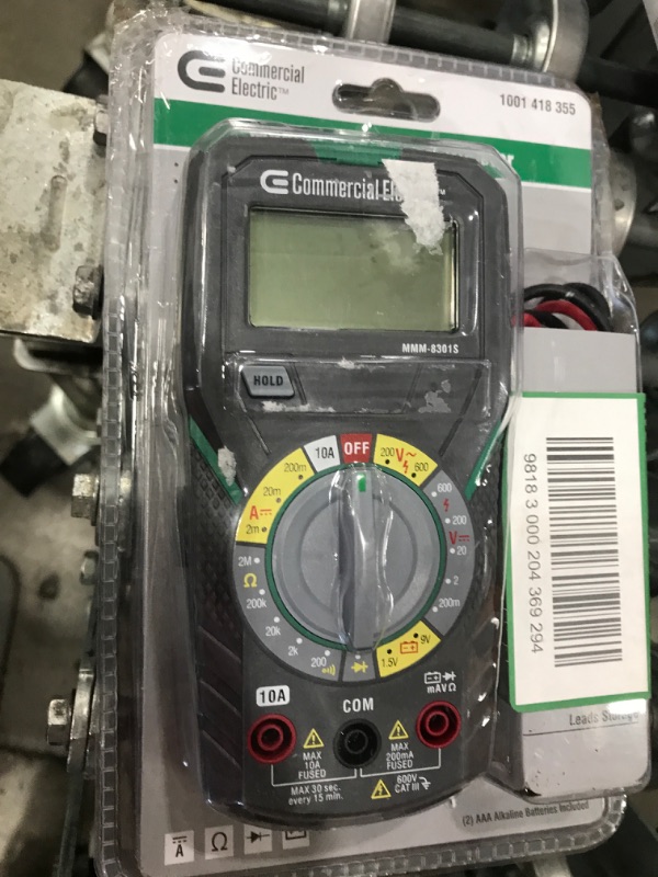 Photo 2 of Commercial Electric Manual Ranging Multimeter