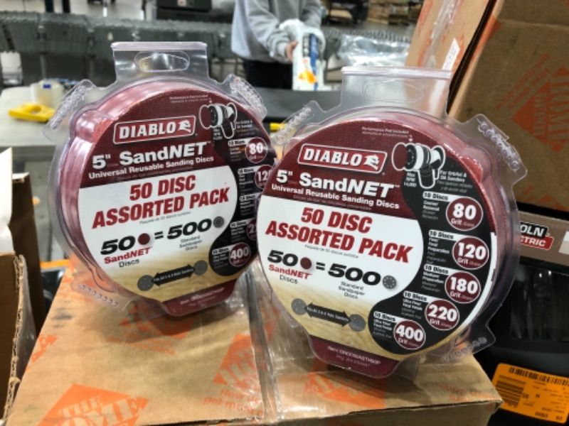 Photo 2 of TWO PACK: 5 in. SandNet Coated Assorted Disc (50-Pack)