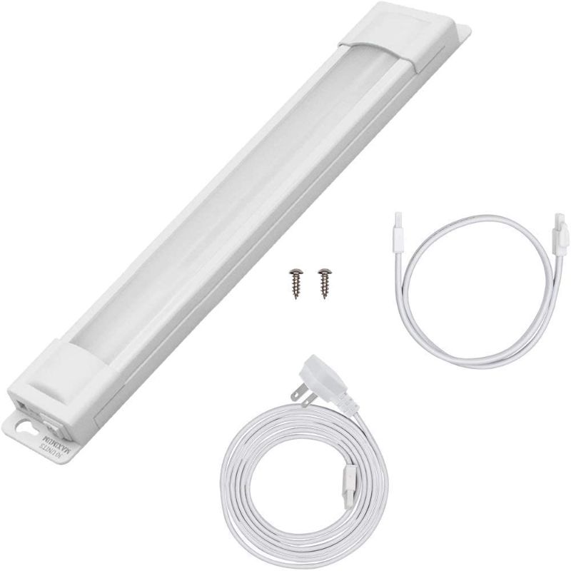 Photo 1 of pair of UltraPro 12in. Linkable LED Light Fixture, Selectable Brightness, Slim LED Strip Light, Under Cabinet Lighting, Kitchen Light, HI/OFF/LOW Switch, 44105 White