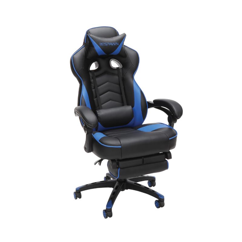 Photo 1 of Reclining Gaming Chair/Footrest,Blue