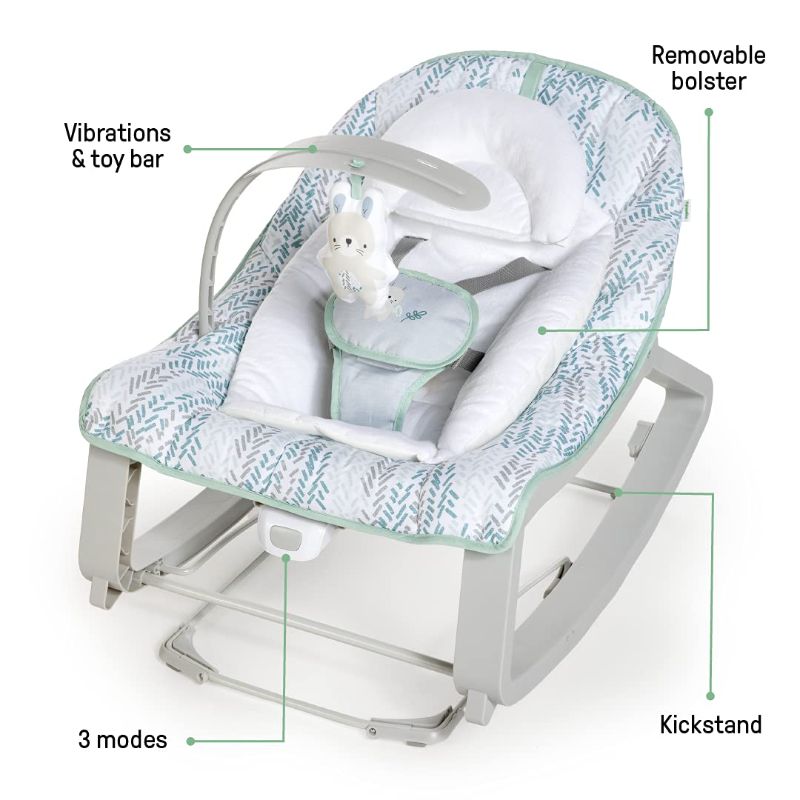 Photo 1 of Keep Cozy 3-in-1 Grow with Me Bouncer & Rocker Infant to Toddler Seat - Spruce, Ages Newborn +
