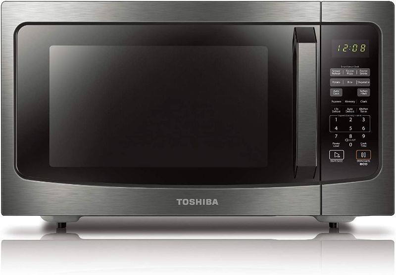 Photo 1 of ***PARTS ONLY*** Toshiba Microwave Oven with Smart Sensor, Black Stainless Steel