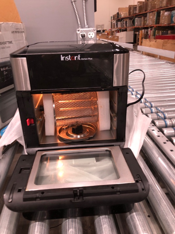 Photo 1 of **OVEN DOOR GETS STUCK WHEN TRYING TO CLOSE**
Instant Vortex Plus 10 Quart Air Fryer, Rotisserie and Convection Oven, Air Fry, Roast, Bake, Dehydrate and Warm, 1500W, Stainless Steel and Black

