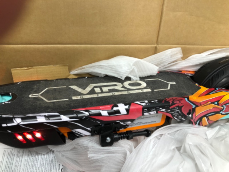 Photo 3 of **POWERS ON BUT WHEEL DOES  NOT TURN**
VIRO Rides 550E Electric Scooter with New Street Art-Inspired Look
