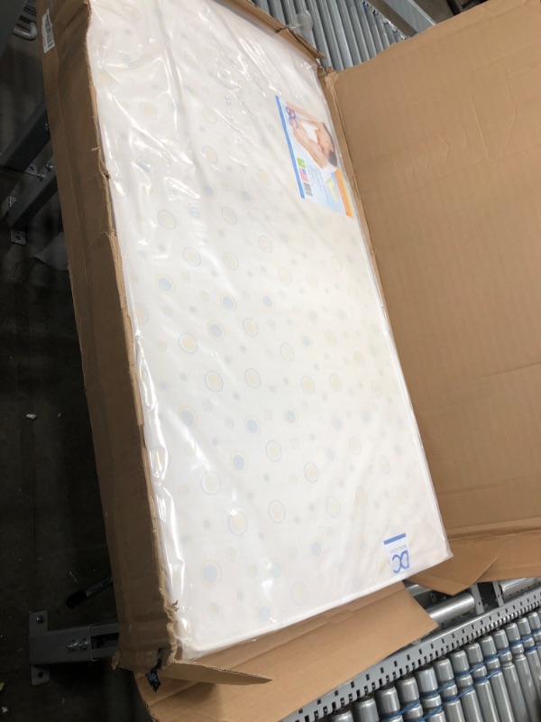 Photo 1 of Delta Children Twinkle Stars Dual Sided - Premium Sustainably Sourced Fiber Core Crib and Toddler Mattress - Waterproof - GREENGUARD Gold Certified (Non-Toxic) - 7 Year Warranty - Made in USA
