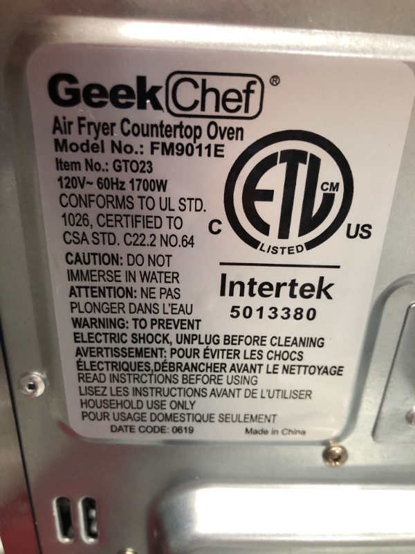 Photo 3 of 
Geek Chef Air Fryer Toaster Oven