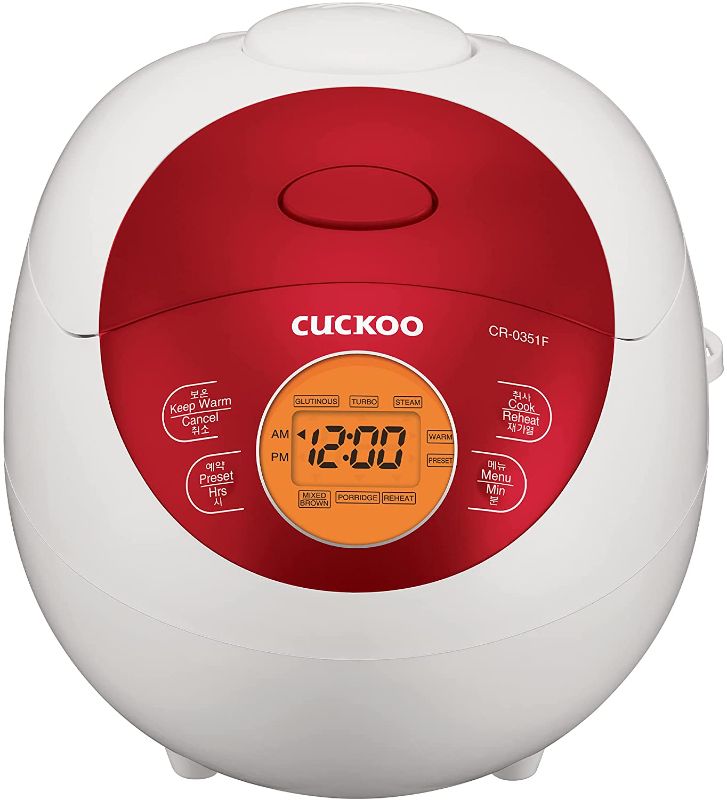 Photo 1 of (PUNCTURED SIDE)
Cuckoo CR-0351F Electric Heating Rice Cooker (Red), 7.80 x 8.90 x 11.50
