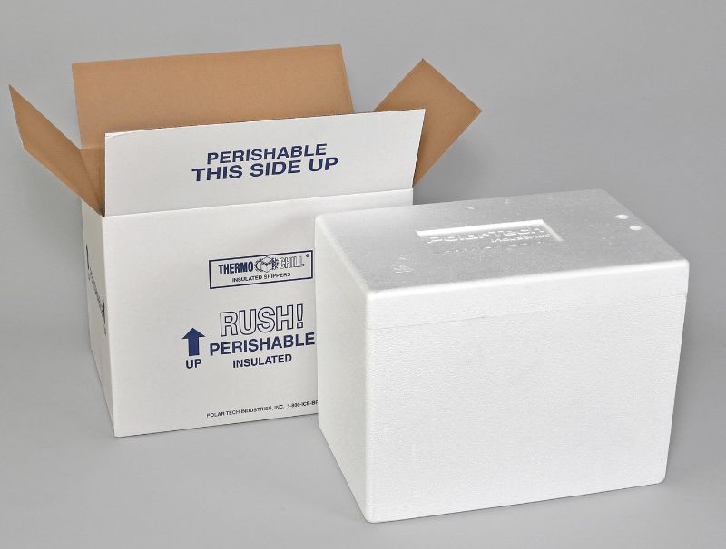 Photo 1 of **TWO BOXES**
Thermo Chill Insulated Carton with Foam Shipper, Medium, 17" Length x 10"
