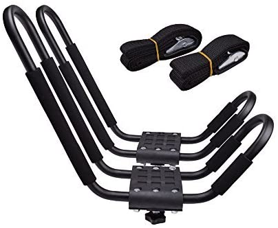 Photo 1 of TMS J-Bar Rack HD Kayak Carrier Canoe Boat Surf Ski Roof Top Mounted on Car SUV Crossbar
