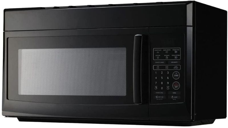 Photo 1 of Daewoo Magic Chef 1.6 cu. ft. Over the Range Microwave in Black-MCO165UB
?19.4 x 33.6 x 19.1 inches
