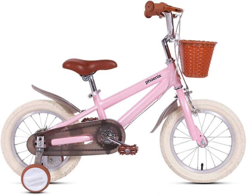 Photo 1 of PHOENIX  18 Inch Kids Bike with Training Wheels for 3-9 Years Old Boys Girls Toddler Bike Include Basket and Installation Tools
