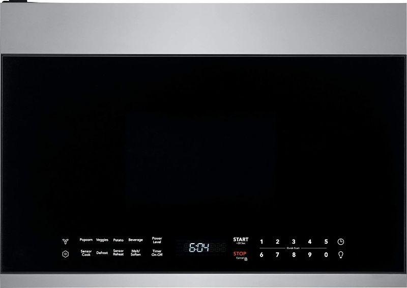 Photo 1 of Frigidaire 1.4 Cu. Ft. Compact Over-the-Range Microwave in Stainless Steel with Automatic Sensor Cooking
