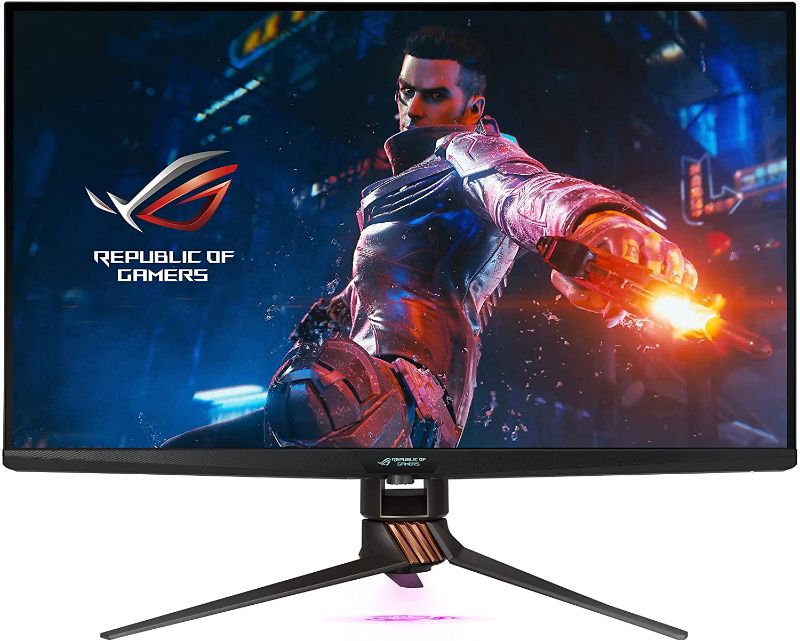 Photo 1 of ASUS ROG Swift 32” 4K HDR 144Hz DSC Gaming Monitor (PG32UQX) - UHD (3840 x 2160), Mini-LED IPS, G-SYNC Ultimate, Local dimming, Quantum Dot technology, DisplayHDR 1400, Eye Care, DisplayPort, HDMI
AS IS USED