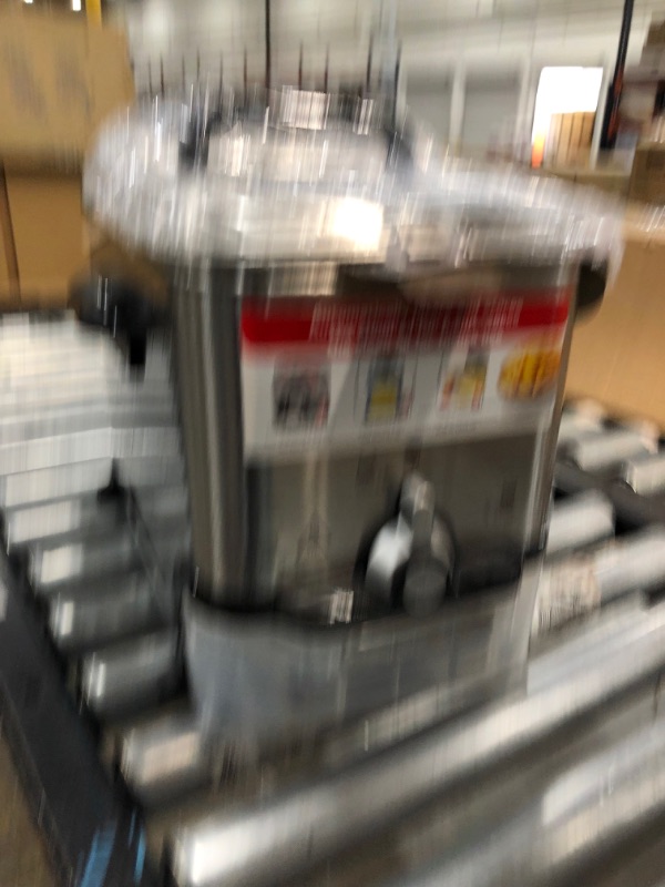 Photo 6 of T-fal Deep Fryer with Basket, Stainless Steel, Easy to Clean Deep Fryer, Oil Filtration, 2.6-Pound, Silver, Model FR8000
AS IS USED, VERY VERY OILY, PLEASE SEE PHOTOS 