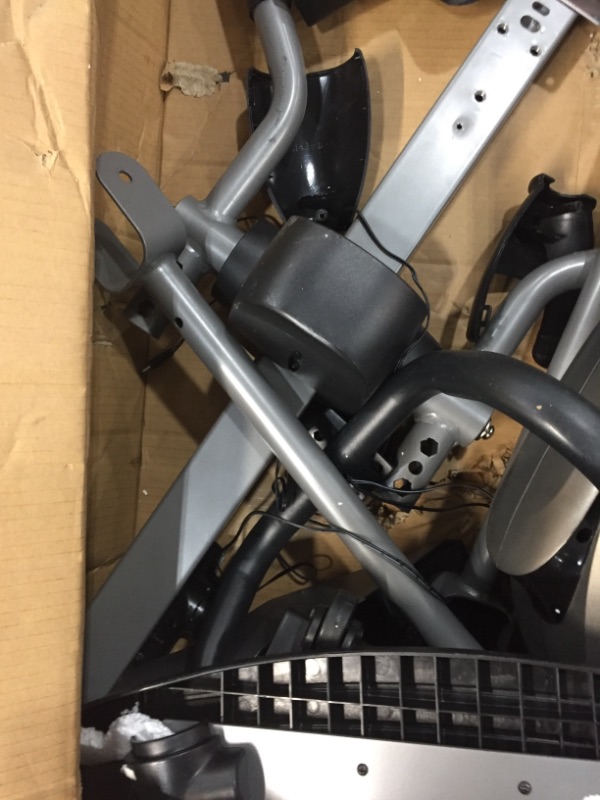 Photo 2 of Sunny Health & Fitness Indoor Cycling Bike with 40 LB/18 KG Flywheel Quiet Belt Drive and Dual Felt / Magnetic Resistance - Pro / Pro II
AS IS USED, COSMETIC DAMAGE, HARDWARE NOT IN ORIGINAL PACKAGING, PLEASE SEE PHOTOS 