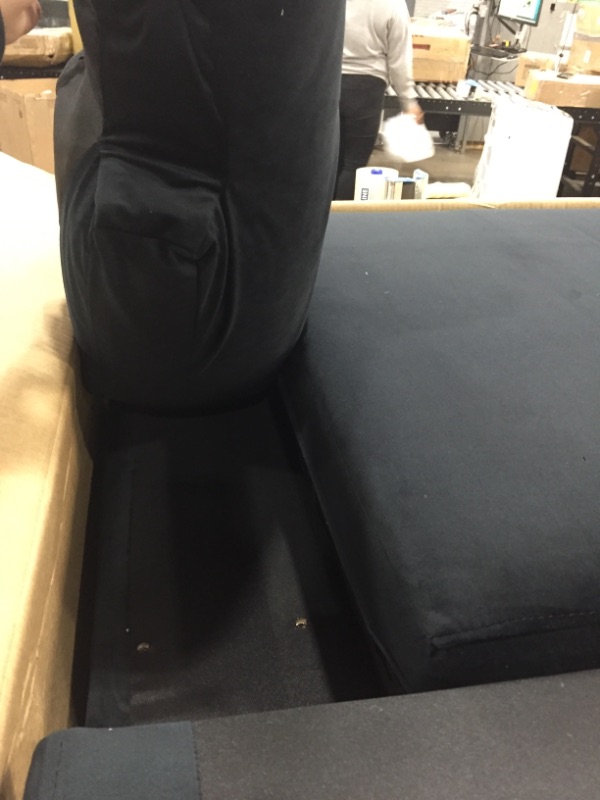 Photo 2 of ***BOX ONE OF TWO*** Divano Roma Furniture Modern Large Velvet Fabric Sectional Sofa, L-Shape Couch with Extra Wide Chaise Lounge (Black)
AS IS USED, INCOMPLETE PARTS ONLY, BOX 1 OF 2, PLEASE SEE PHOTOS 