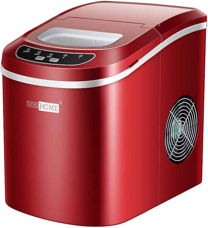 Photo 1 of VIVOHOME Electric Portable Compact Countertop Automatic Ice Cube Maker Machine 26lbs/day Red
AS IS USED