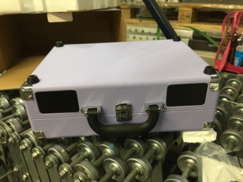 Photo 1 of Victrola Vintage 3-Speed Bluetooth Suitcase Turntable with Speakers, Lavender
AS IS USED