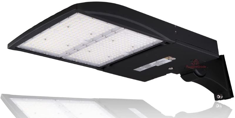 Photo 1 of 300 Watt NextGen II LED Parking Lot Lights - 40,000 Lumen - Super Efficiency 130 Lumen to Watt - 5000K Bright White - Replaces 1000W Halide - LED Shoebox Lights -ARM Mount - with photocell
PREVIOUSLY OPENED