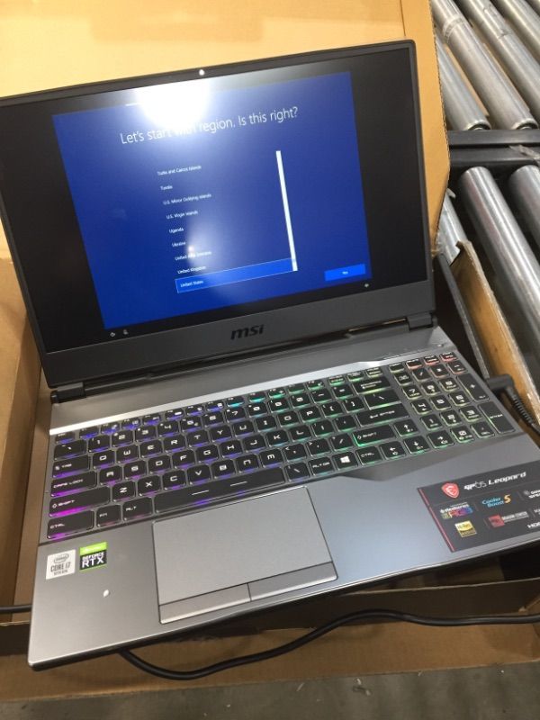 Photo 2 of MSI GS66 Stealth 10SE-442 15.6" 240Hz 3ms Ultra Thin and Light Gaming Laptop Intel Core i7-10875H RTX2060 16GB 512GB NVMe SSD Win10PRO VR Ready
