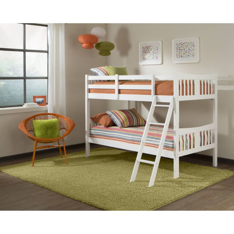 Photo 1 of ***BOX ONE OF TWO*** Storkcraft Caribou Twin Over Twin Solid Hardwood Bunk Bed White
