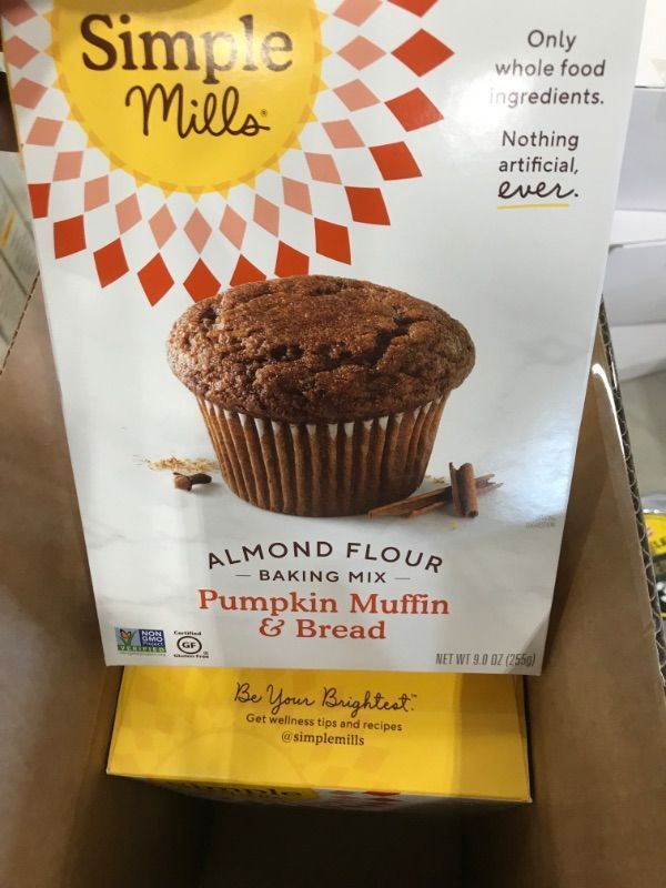 Photo 1 of NO RETURNS NO REFUNDS
BEST BY 12-17-2021
Simple Mills Almond Flour Baking Mix, Gluten Free Pumpkin Bread Mix, Muffin pan ready, Good for Baking, Nutrient Dense, 9oz, 6 Count