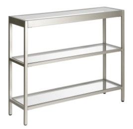 Photo 1 of 3 shelf accent table in satin nickel finish