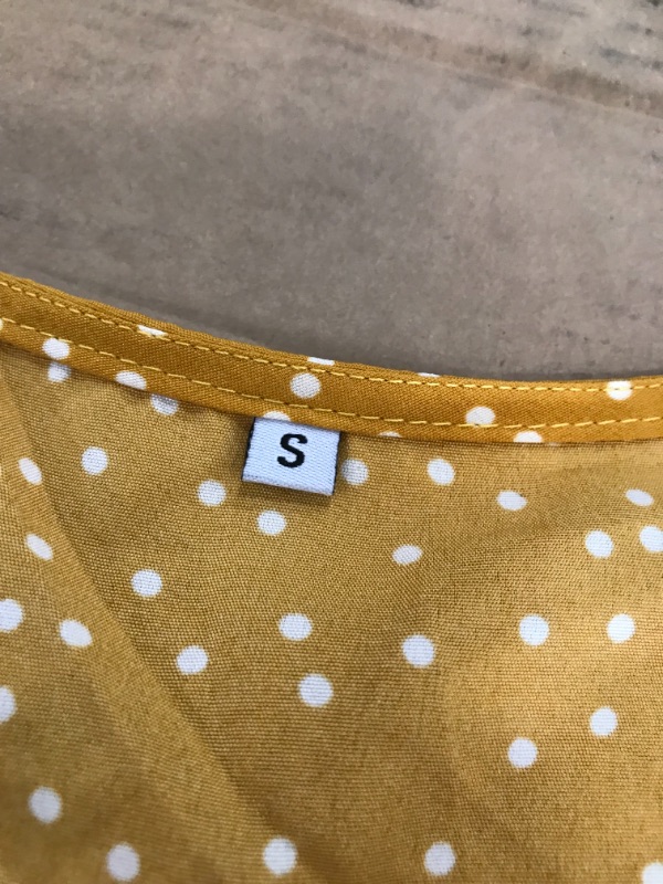 Photo 2 of Small long sleeve yellow dot dress