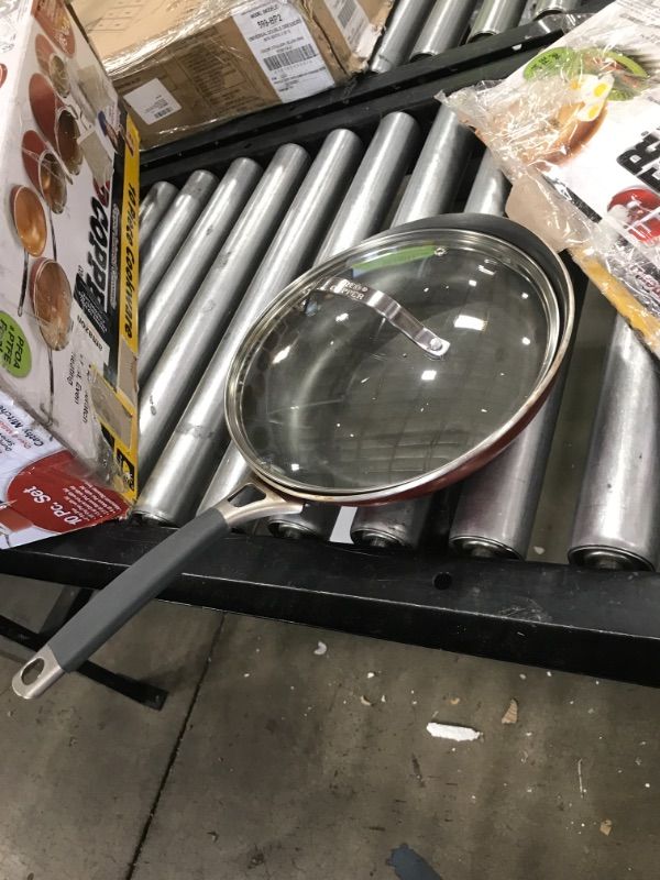 Photo 1 of **PANS AND LIDS MISSING**
BulbHead Red Copper 10 PC Copper-Infused Ceramic Non-Stick Cookware Set
