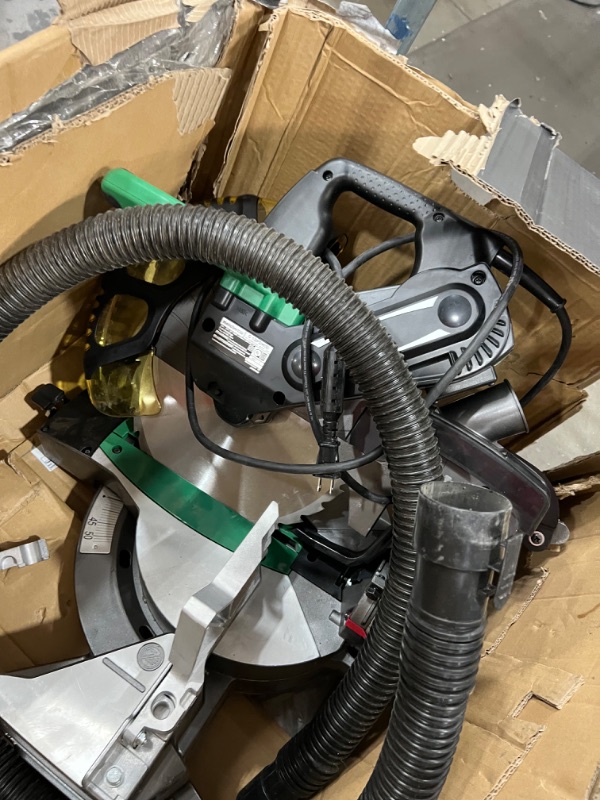 Photo 6 of ***PARTS ONLY*** Metabo HPT 12-Inch Compound Miter Saw, Laser Marker System, Double Bevel, 15-Amp Motor, Tall Pivoting Aluminum Fence, 5 Year Warranty (C12FDHS)