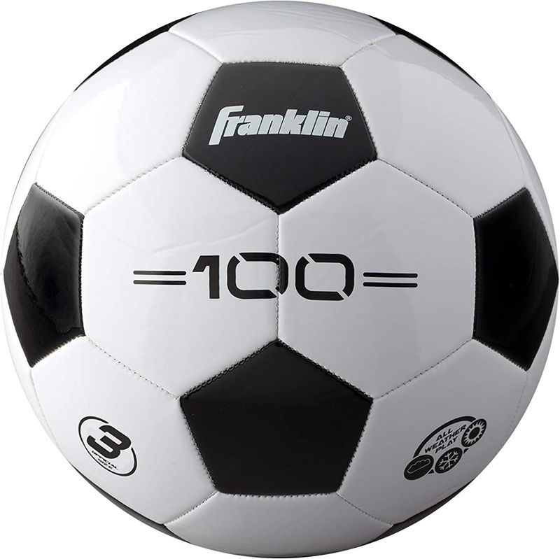 Photo 1 of Franklin Sports Soccer Balls - Size 3, Size 4, Size 5 Traditional Soccer Balls - Youth and Adult Soccer Balls - Bulk Soccer Balls with Pump
