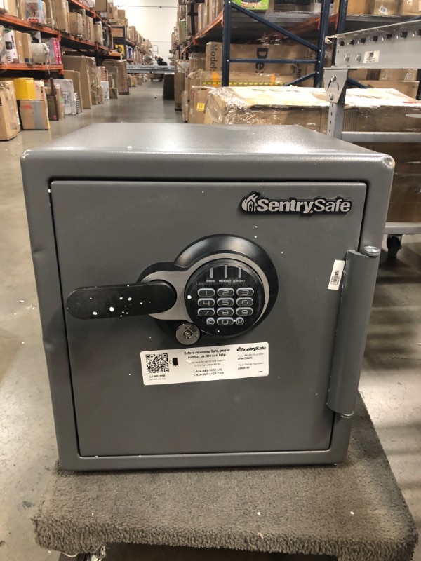 Photo 1 of Sentry Fire-Safe Electronic Lock Business Safes, Grey
**MINOR COSMETIC DAMAGE**
