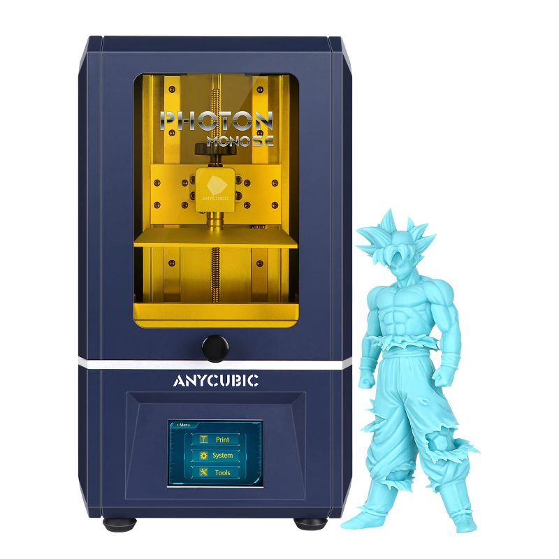 Photo 1 of ANYCUBIC Photon Mono SE 3D Printer, UV Photocuring LCD Resin Printer with WiFi Control, 80mm/h Fast Printing Speed, 16X Anti-aliasing Function and UV Cooling System, Print Size 5.1x3.1x6.3inch
**MISSING POWER CORD**