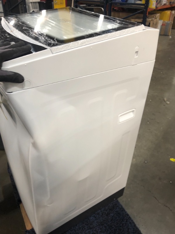 Photo 4 of 20.3 in. 1.6 cu. ft. Portable Top Load Electric Washing Machine in White