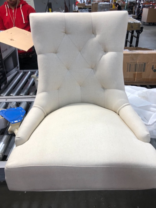 Photo 1 of Christopher Knight Home Hayden Tufted Fabric Dining / Accent Chairs, 2-Pcs Set, Beige
