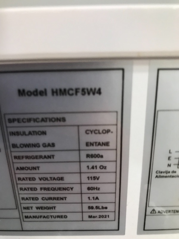Photo 1 of 5.0 cu. ft. Chest Freezer in White