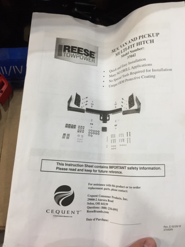 Photo 3 of Reese Towpower Class III Multi-Fit Hitch