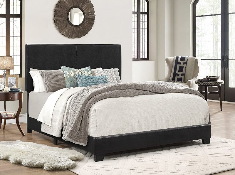 Photo 1 of DHP 4156439 Janford Upholstered Bed, Grey Linen - Queen