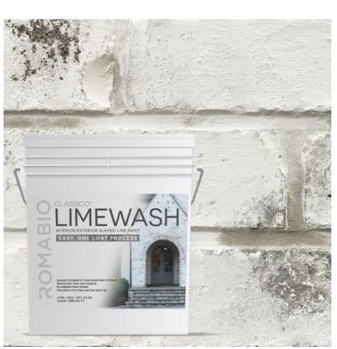 Photo 1 of 4 Gal. Avorio White Limewash Interior/Exterior Paint