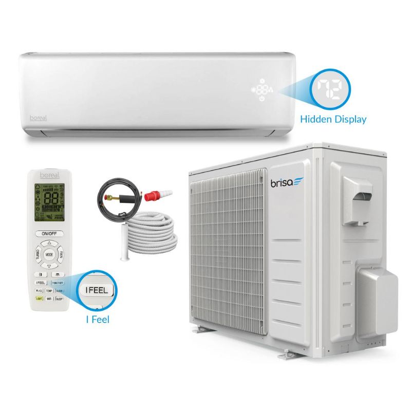 Photo 1 of Boreal Brisa 12, 000 BTU 1 Ton Wi-Fi Inverter Driven Ductless Mini Split Air Conditioner with Heat Pump 208/230- -Volt, White
