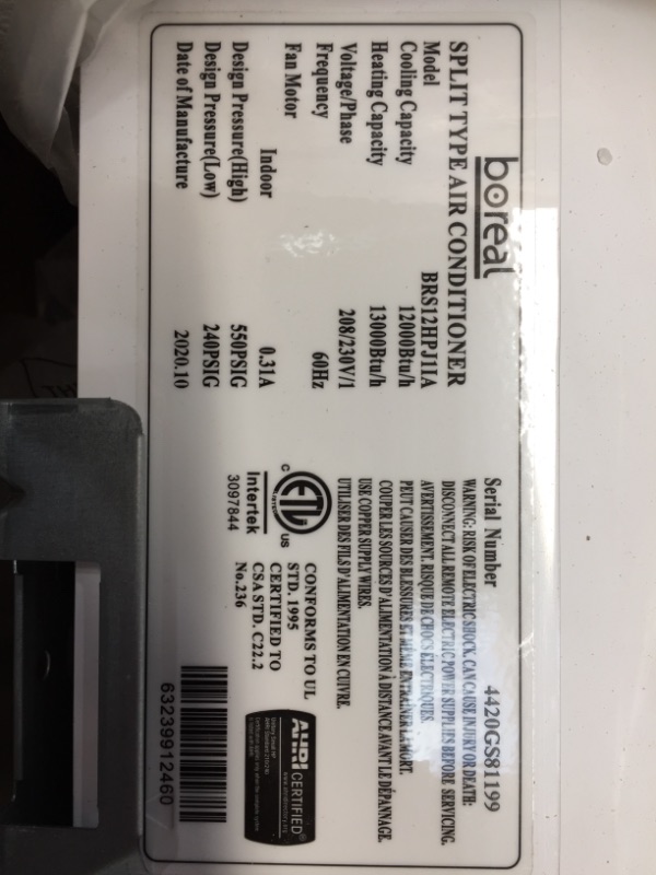 Photo 2 of 12,000 BTU 1.0 Ton 115-Volt Ductless Mini Split Air Conditioner w/ Inverter Heat Pump Remote and 16 ft. Copper Line Set