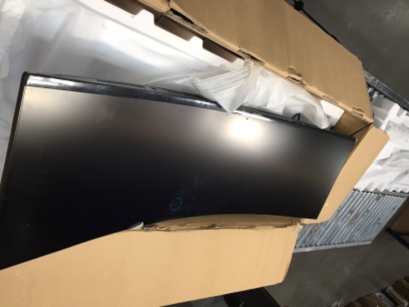 Photo 1 of Samsung - CRG9 Series Odyssey 49" LED Curved Dual QHD FreeSync and G-Sync Gaming Monitor - Black - Black
