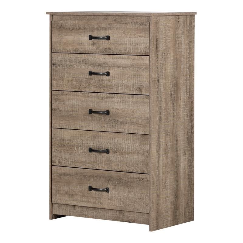 Photo 1 of **parts only ***  5-Drawer Chest-Weathered Oak-South Shore, 48.75"H x 29.75"W x 19"D