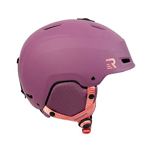 Photo 1 of Retrospec Zephyr Ski & Snowboard Helmet for Adults - Adjustable with 9 Vents - Impact Resistant ABS Shell & EPS Foam - Matte Plum, Large 59-62cm
