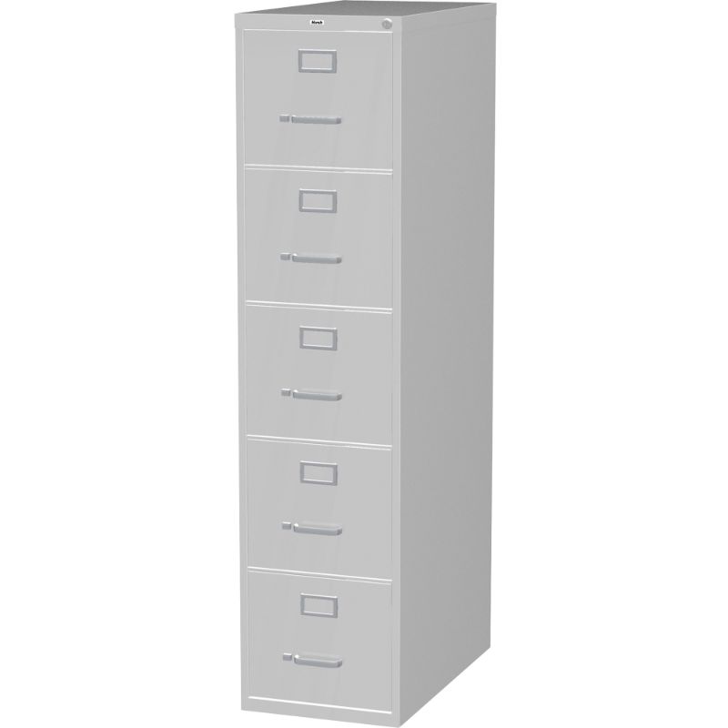 Photo 1 of Lorell, Commercial Grade Vertical File Cabinet - 5-Drawer, 1 Each, Light Gray
