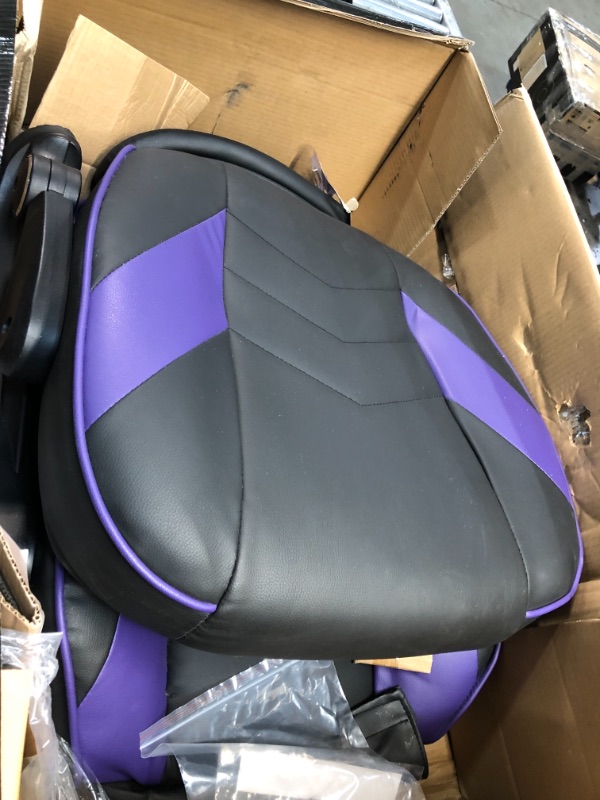 Photo 3 of RESPAWN 110 Racing Style Gaming Chair in Reclining Ergonomic Chair with Footrest in Purple - OFM RSP-110-PUR
