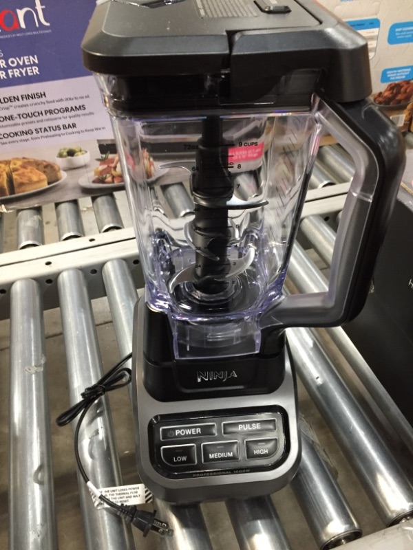 Photo 1 of Ninja BL610 Professional 72 Oz Countertop Blender with 1000-Watt Base and Total Crushing Technology for Smoothies, Ice and Frozen Fruit, Black, 9.5 in L x 7.5 in W x 17 in H

